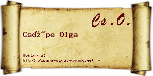 Csépe Olga névjegykártya