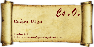 Csépe Olga névjegykártya