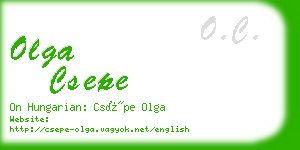 olga csepe business card